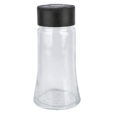 Bild Salz-/Gewürzglas 95ml mit Doppelstreuer schwarz
