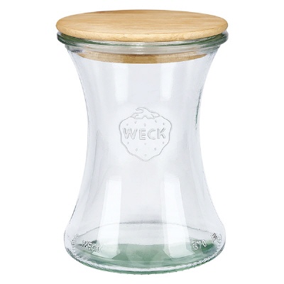Bild 370ml Delikatessenglas WECK RR80 mit Holzdeckel