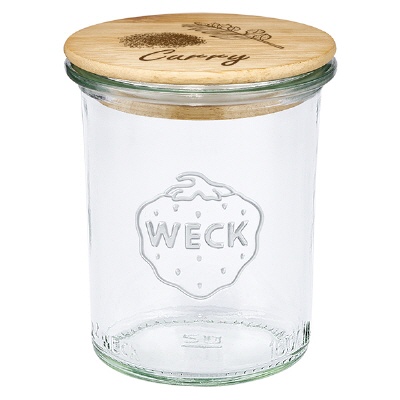 Bild Set Curry: Holzdeckel & WECK Sturzglas 160ml
